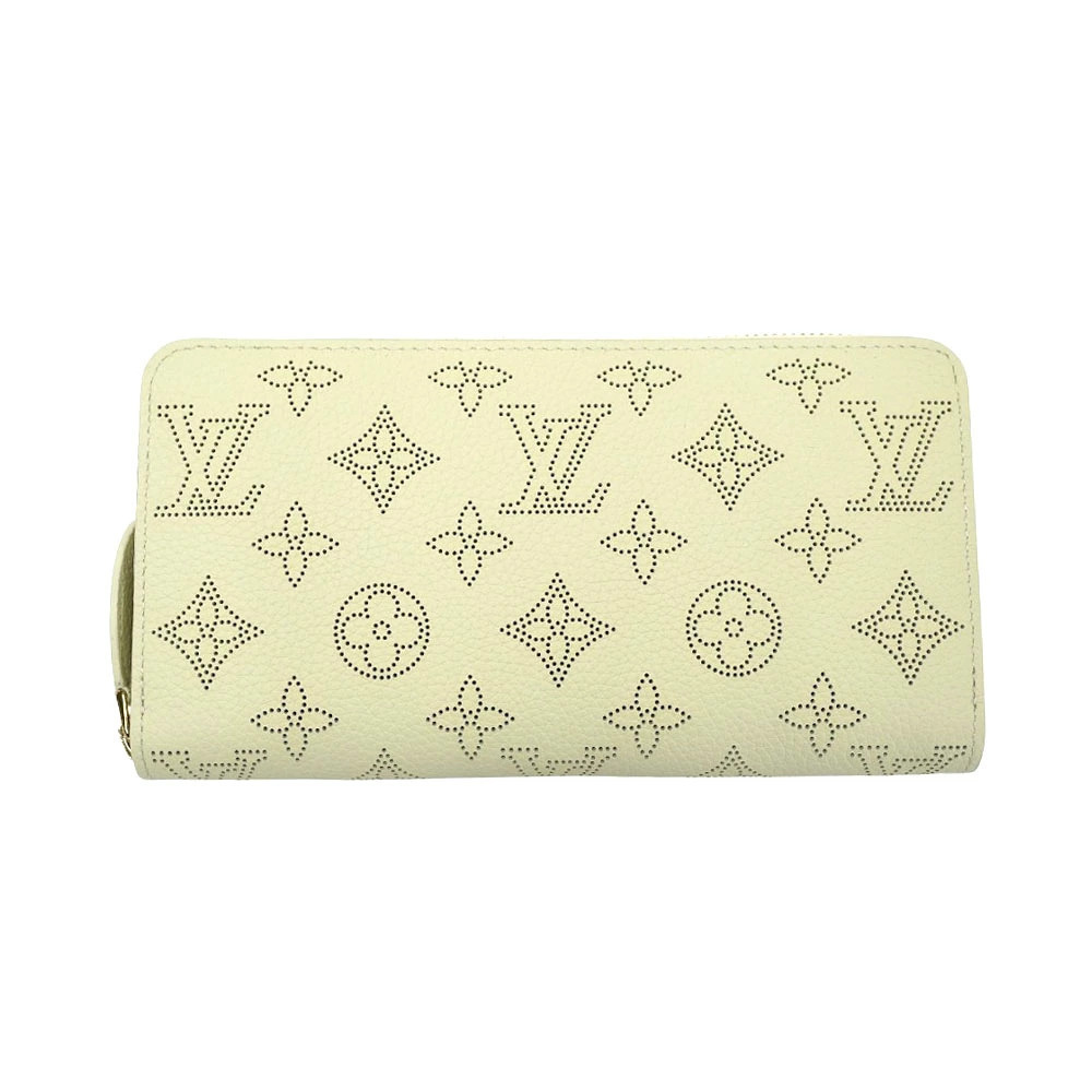 Louis Vuitton Zippy Wallet Long Mahina Leather Gold